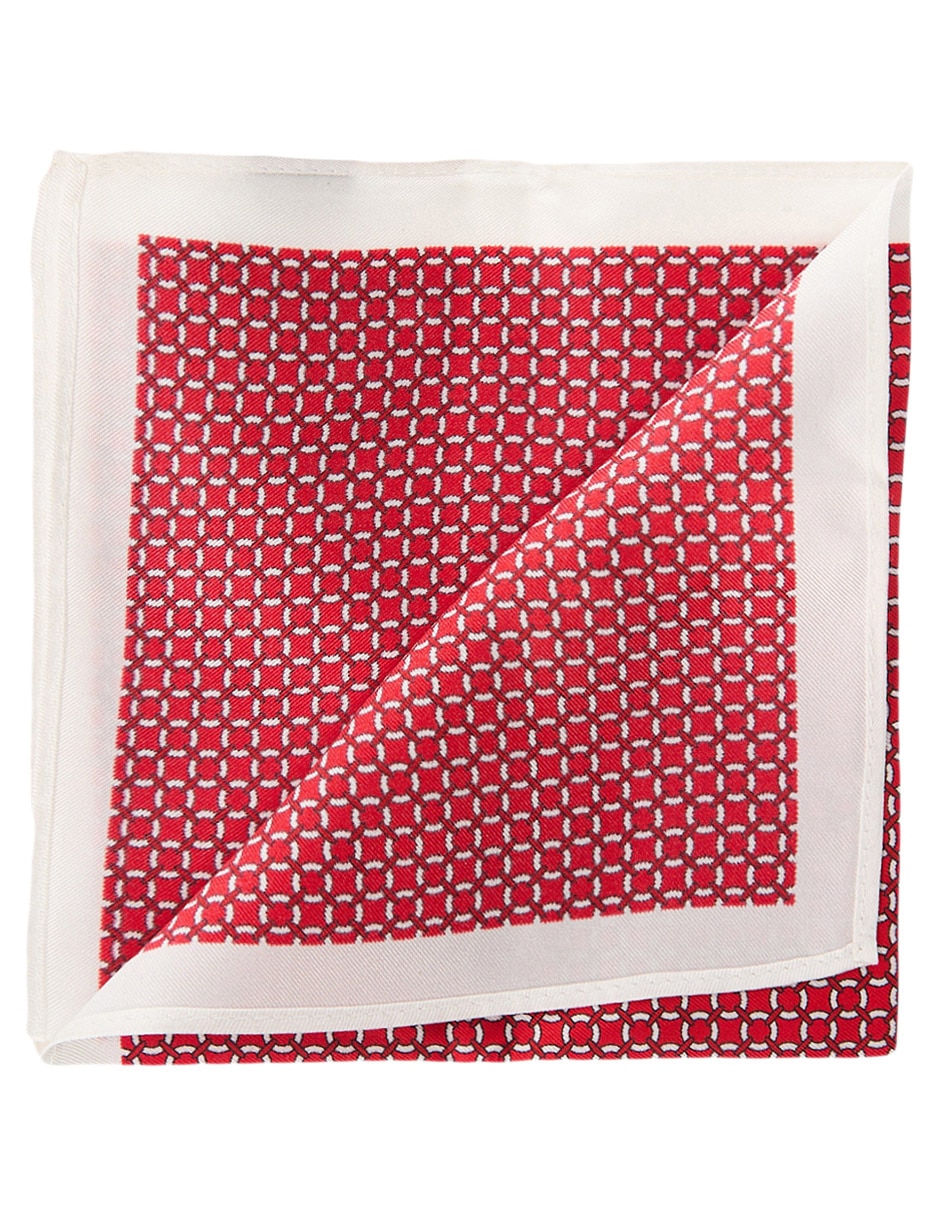 PAÑUELO JBE GRÁFICO IND SEDA, ROJO