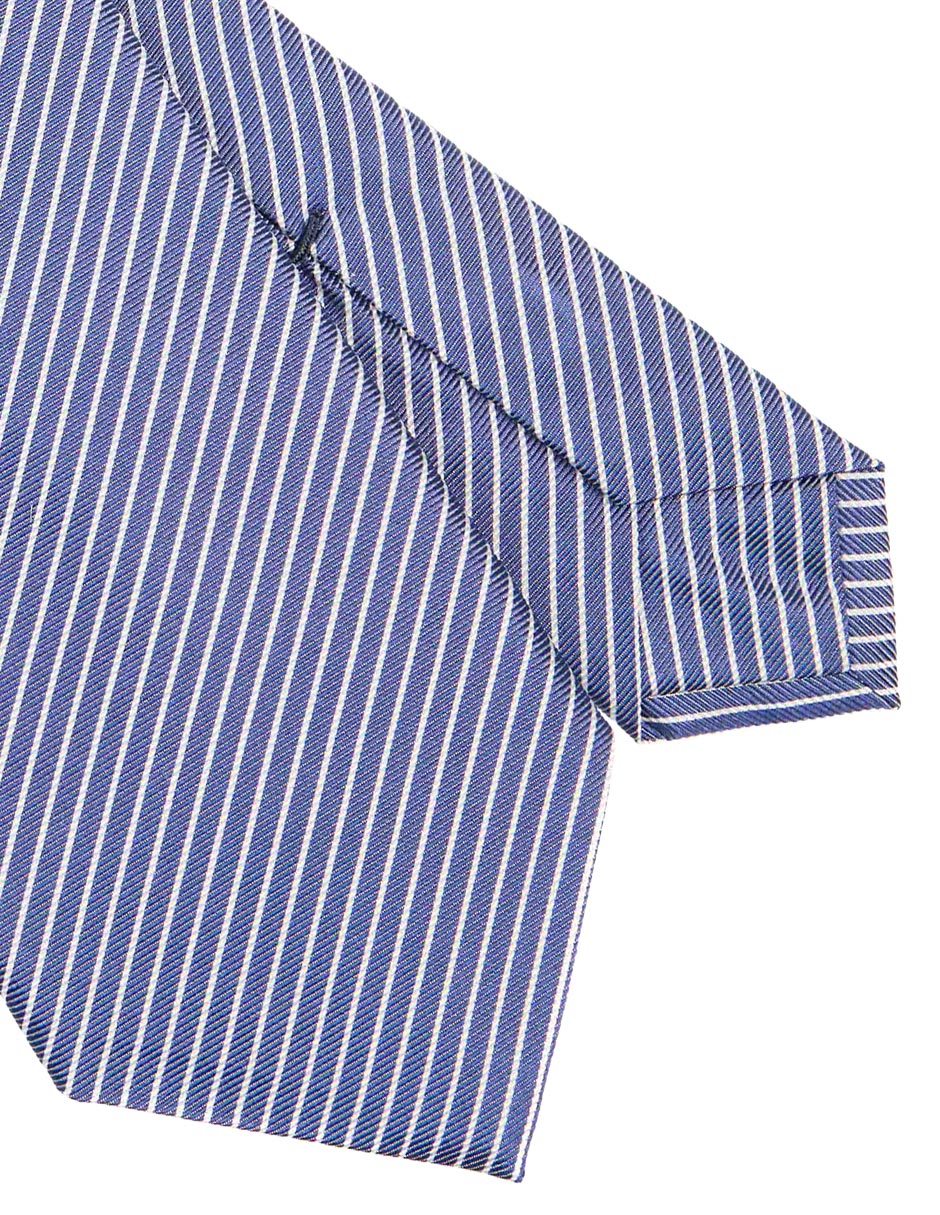 Corbata regular de seda estampado a rayas para hombre 3