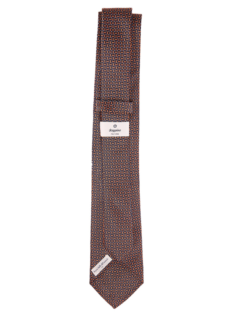 CORBATA SCAPPINO GRÁFICO SEDA, NARANJA
