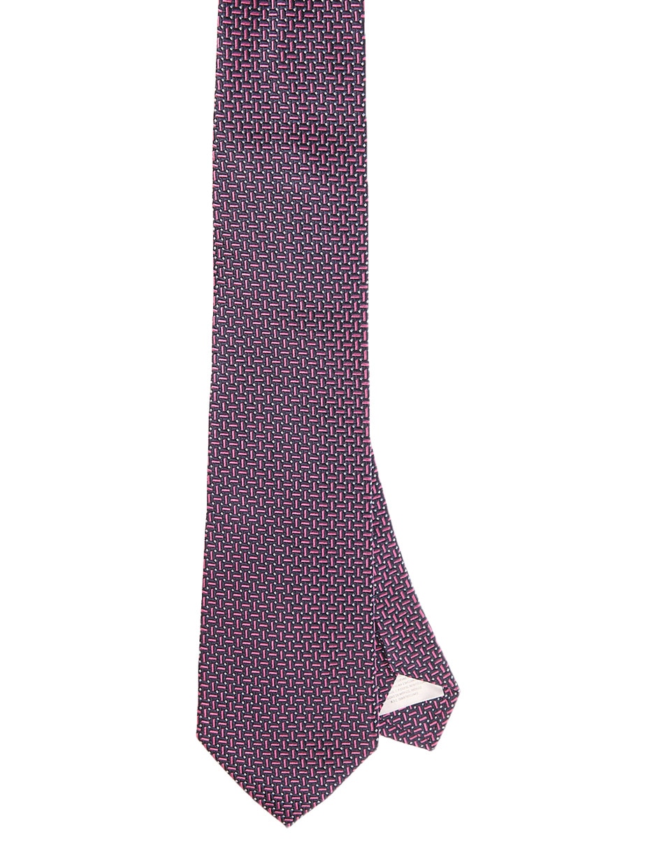 Corbata regular de seda estampada para hombre