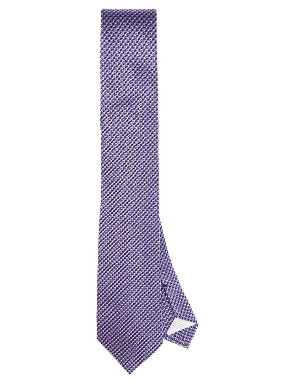 Corbata regular de seda estampada para hombre