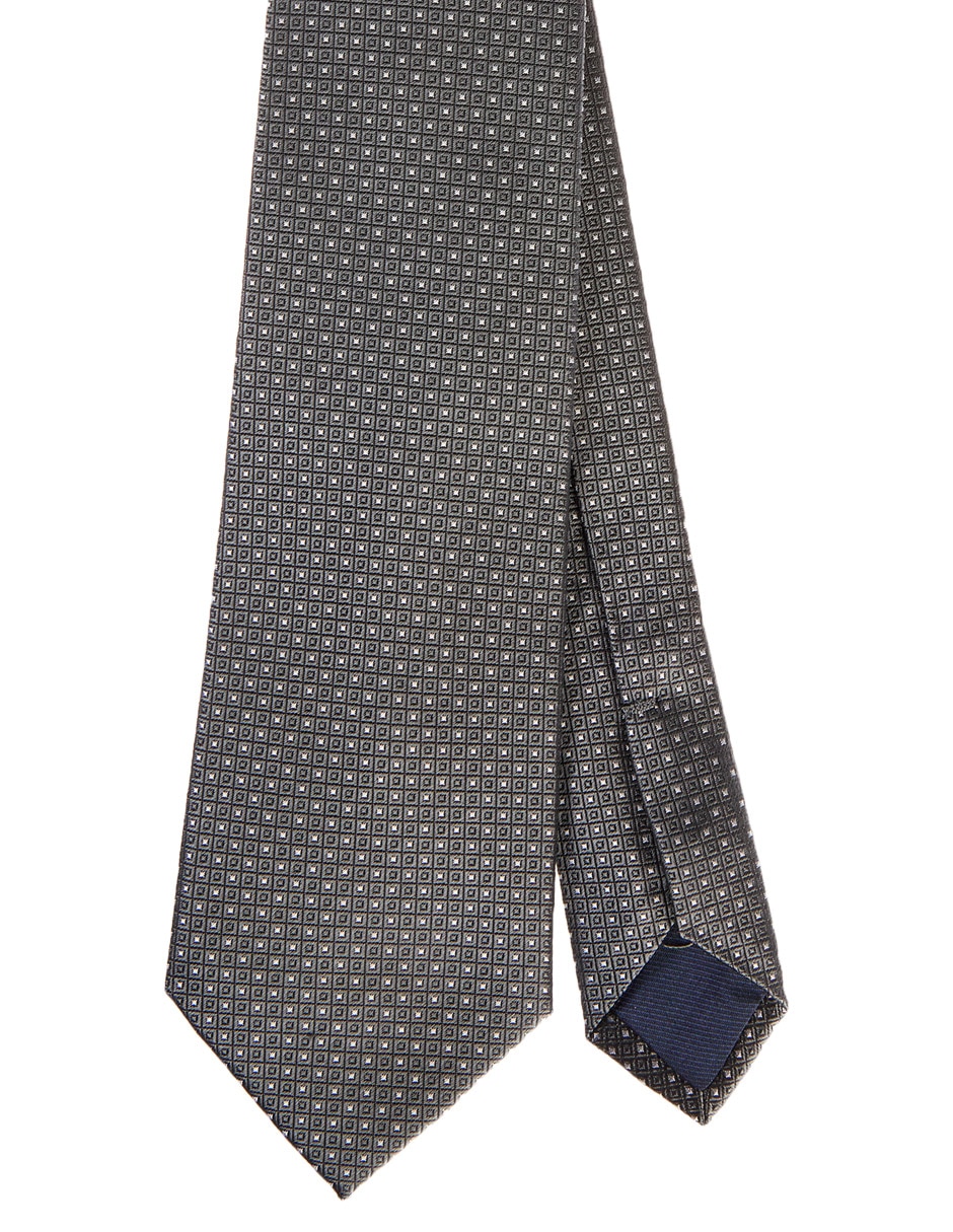 Corbata regular de seda estampado microprint para hombre