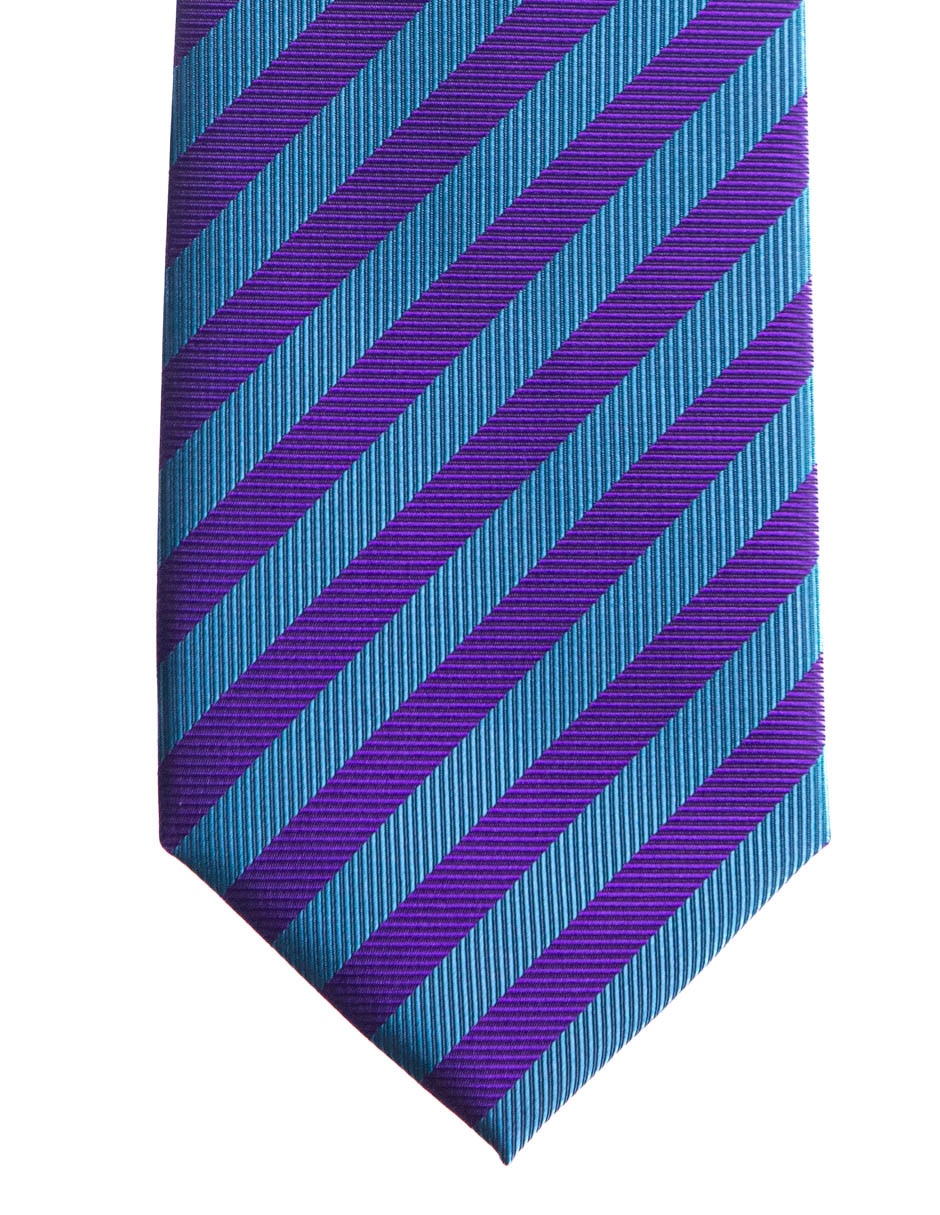 Corbata regular estampado a rayas para hombre