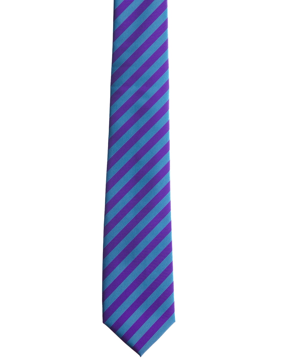 Corbata regular estampado a rayas para hombre 2