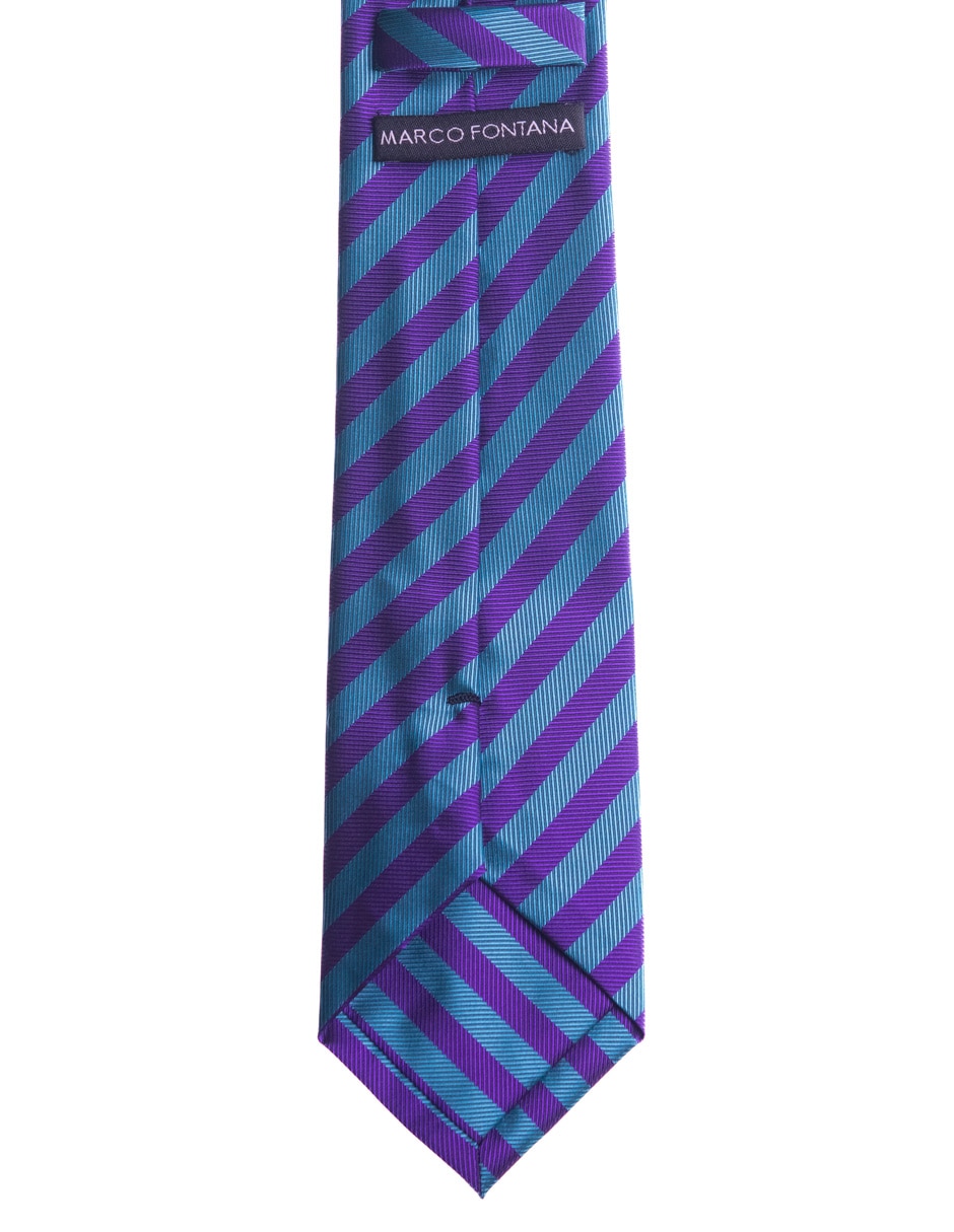 Corbata regular estampado a rayas para hombre 3