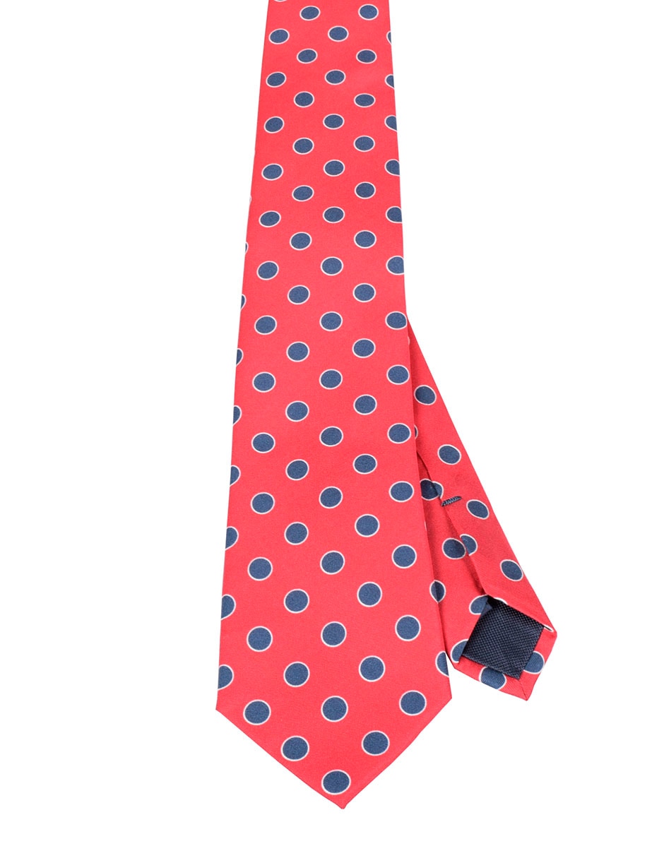 Corbata regular estampado lunares para hombre