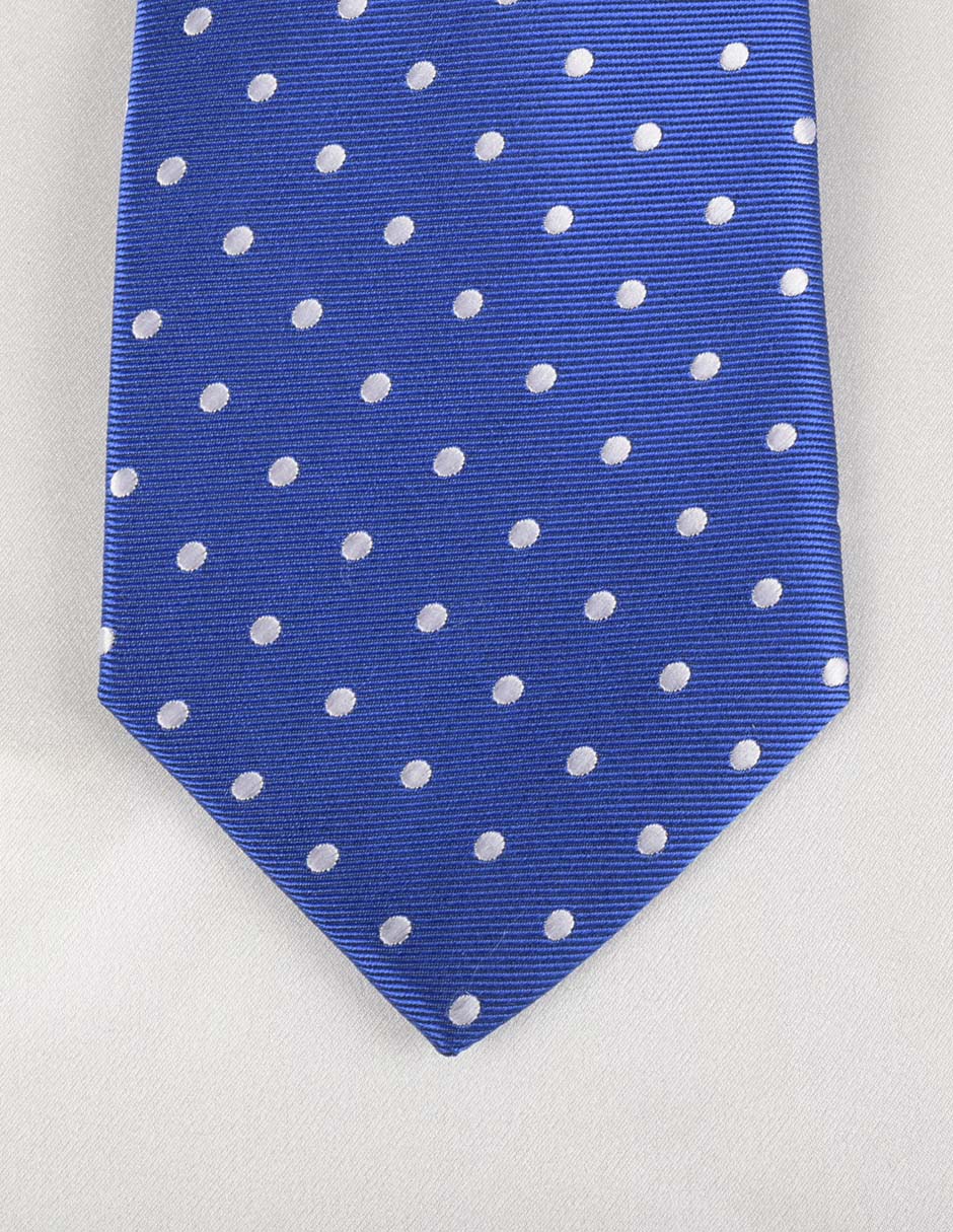 Set de corbata y pañuelo regular estampado lunares para hombre 3