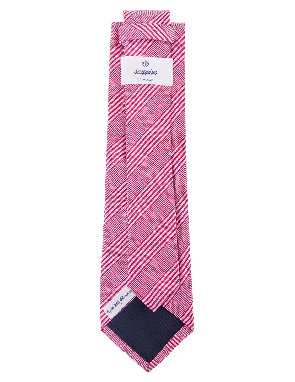 Corbata regular de seda estampado a rayas para hombre 2