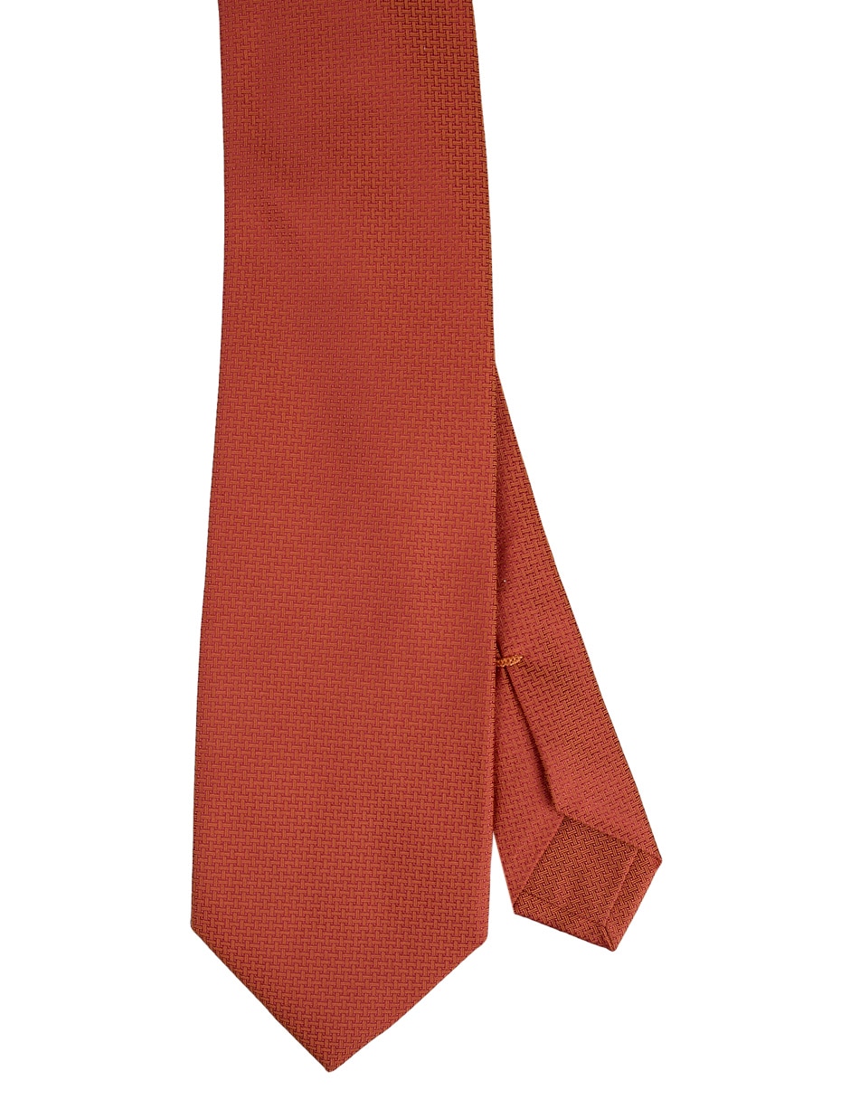 Corbata regular de seda estampado liso para hombre