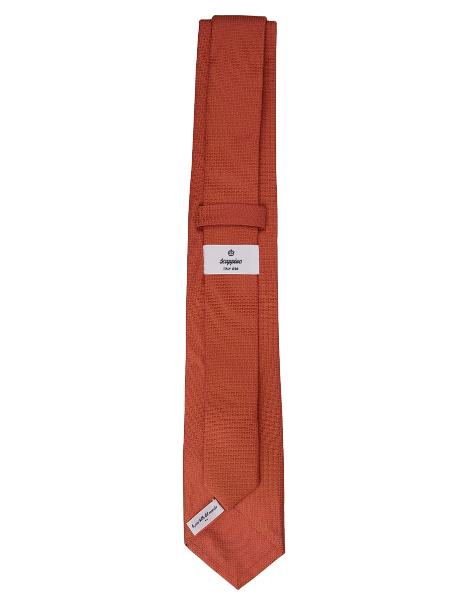 Corbata scappino regular de seda estampado liso para hombre