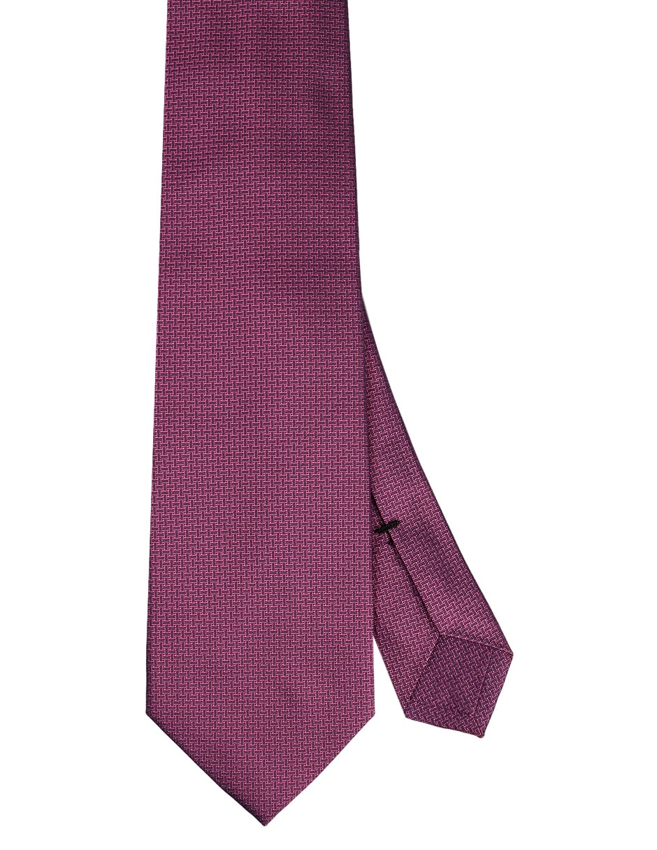Corbata regular de seda estampado liso para hombre
