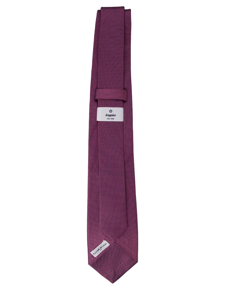 Corbata regular de seda estampado liso para hombre 2