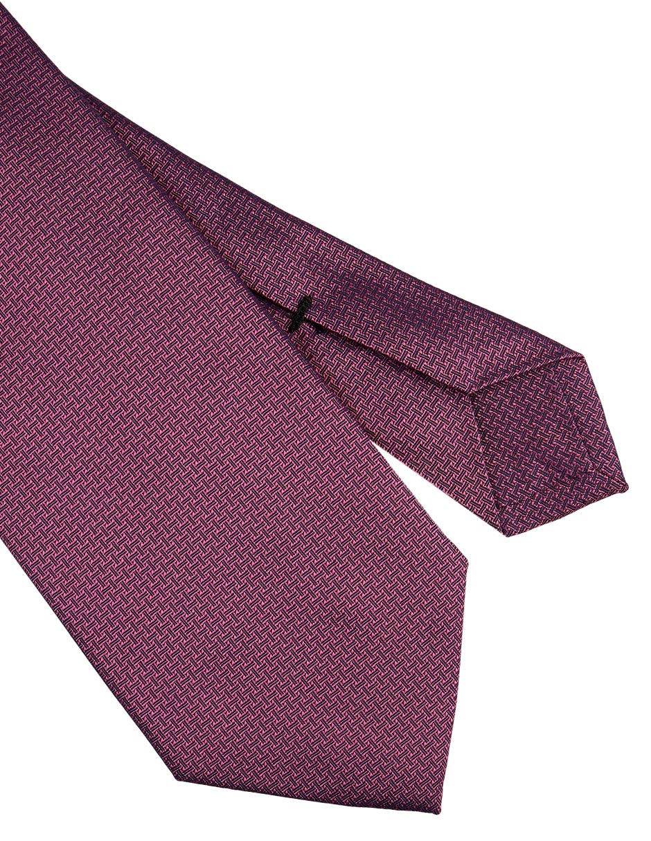 Corbata regular de seda estampado liso para hombre 3