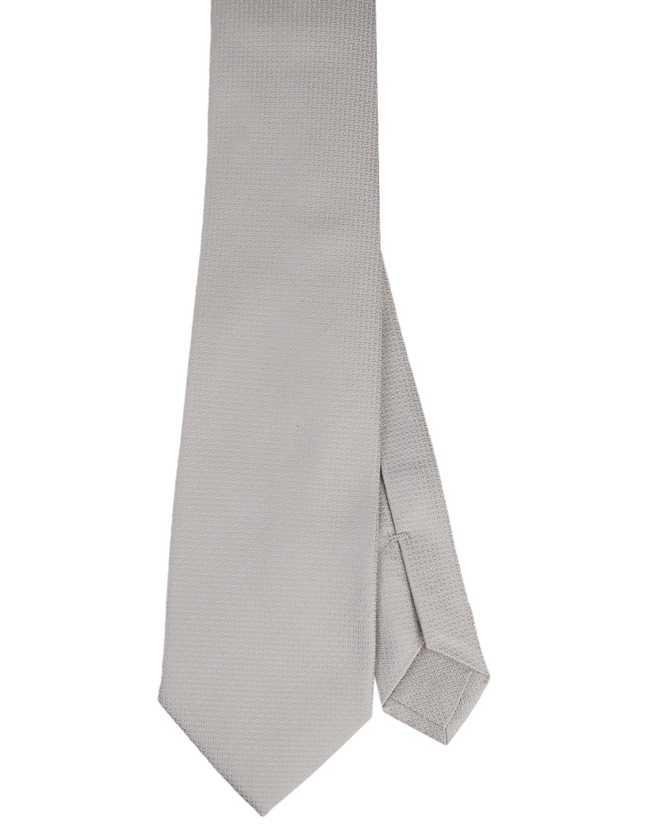 Corbata regular de seda estampado liso para hombre