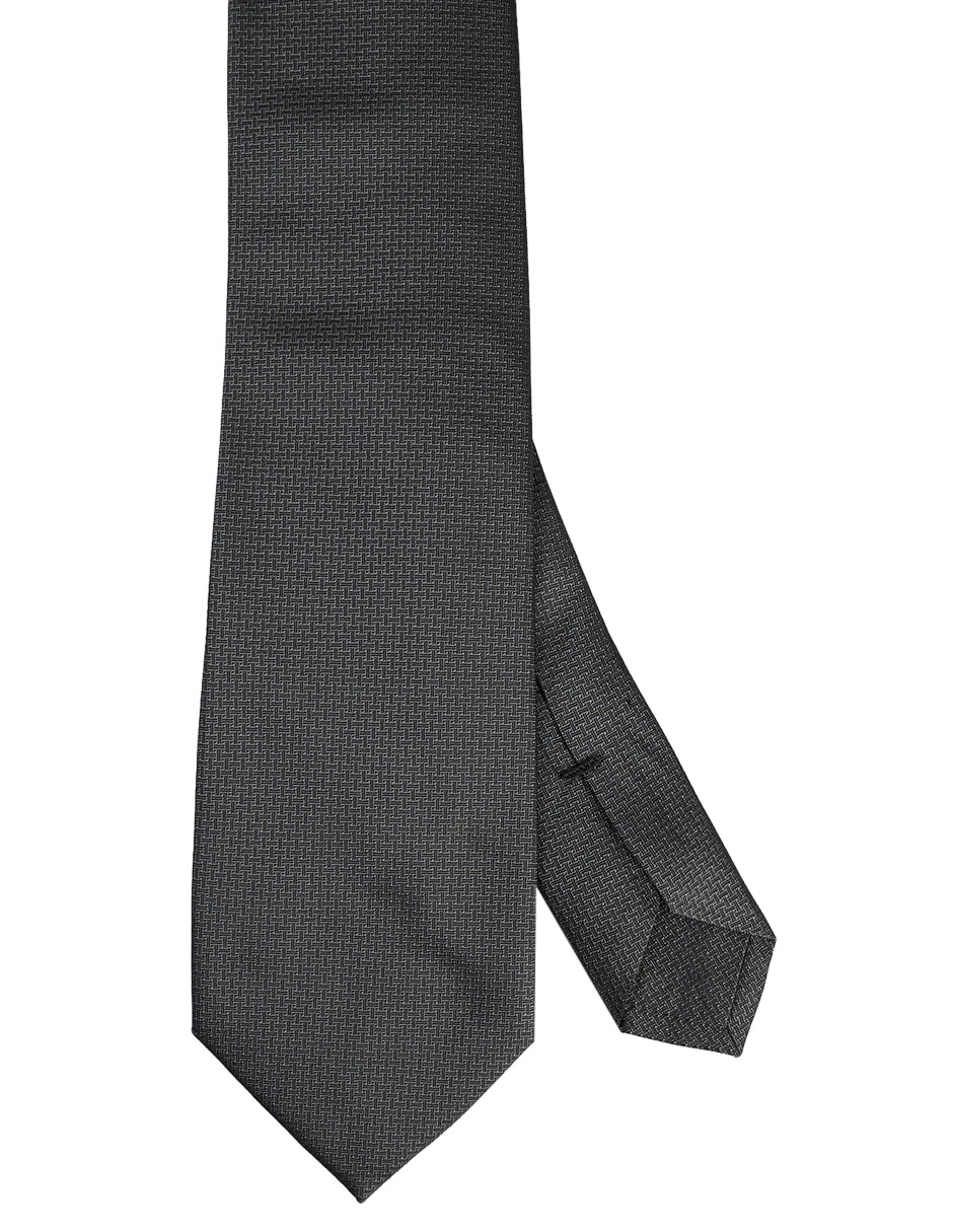 Corbata regular de seda estampado liso para hombre