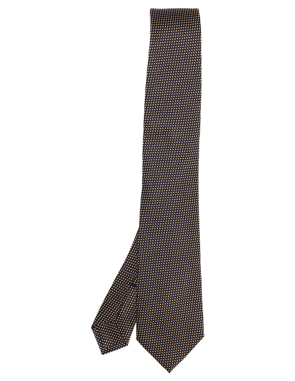 Corbata regular de seda estampado microprint para hombre