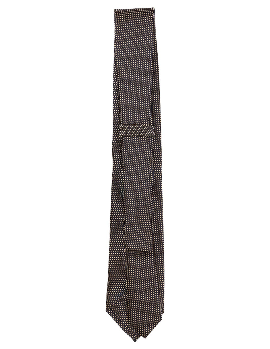 Corbata regular de seda estampado microprint para hombre 2