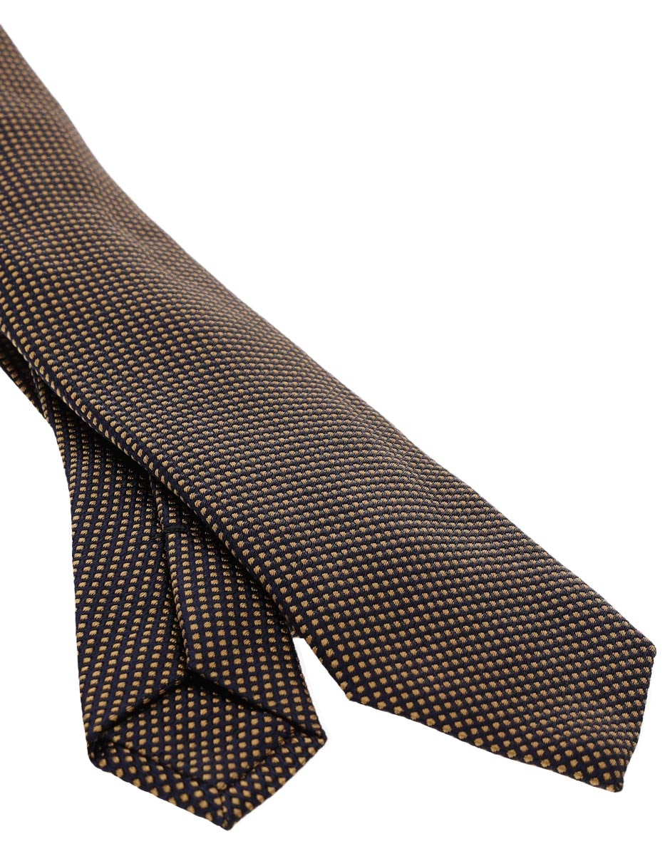 Corbata regular de seda estampado microprint para hombre 3