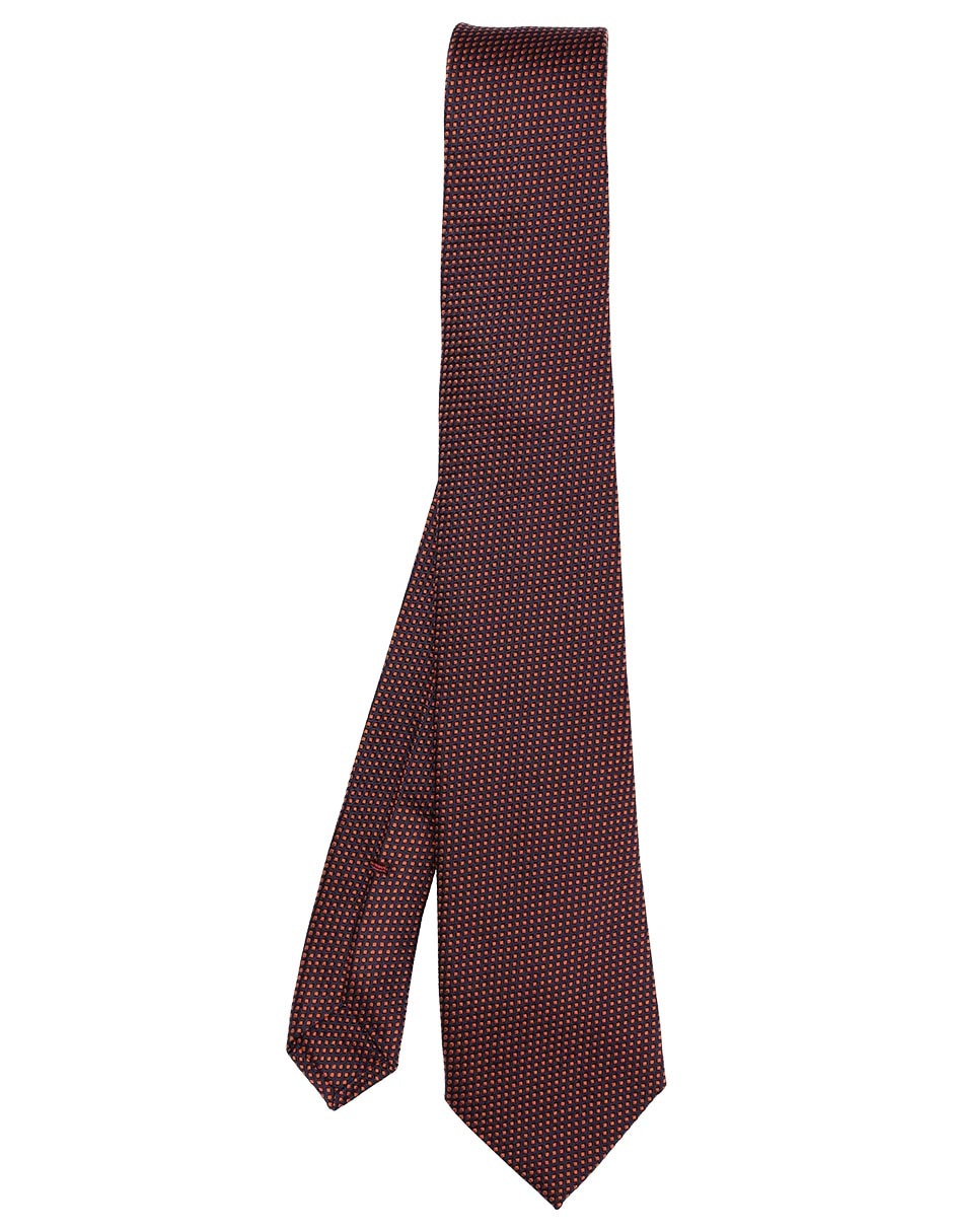 Corbata regular de seda estampado microprint para hombre