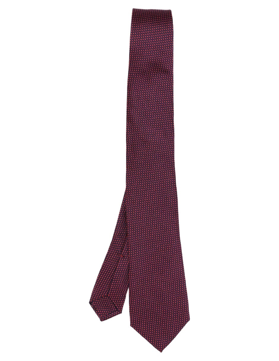 Corbata regular de seda estampado microprint para hombre