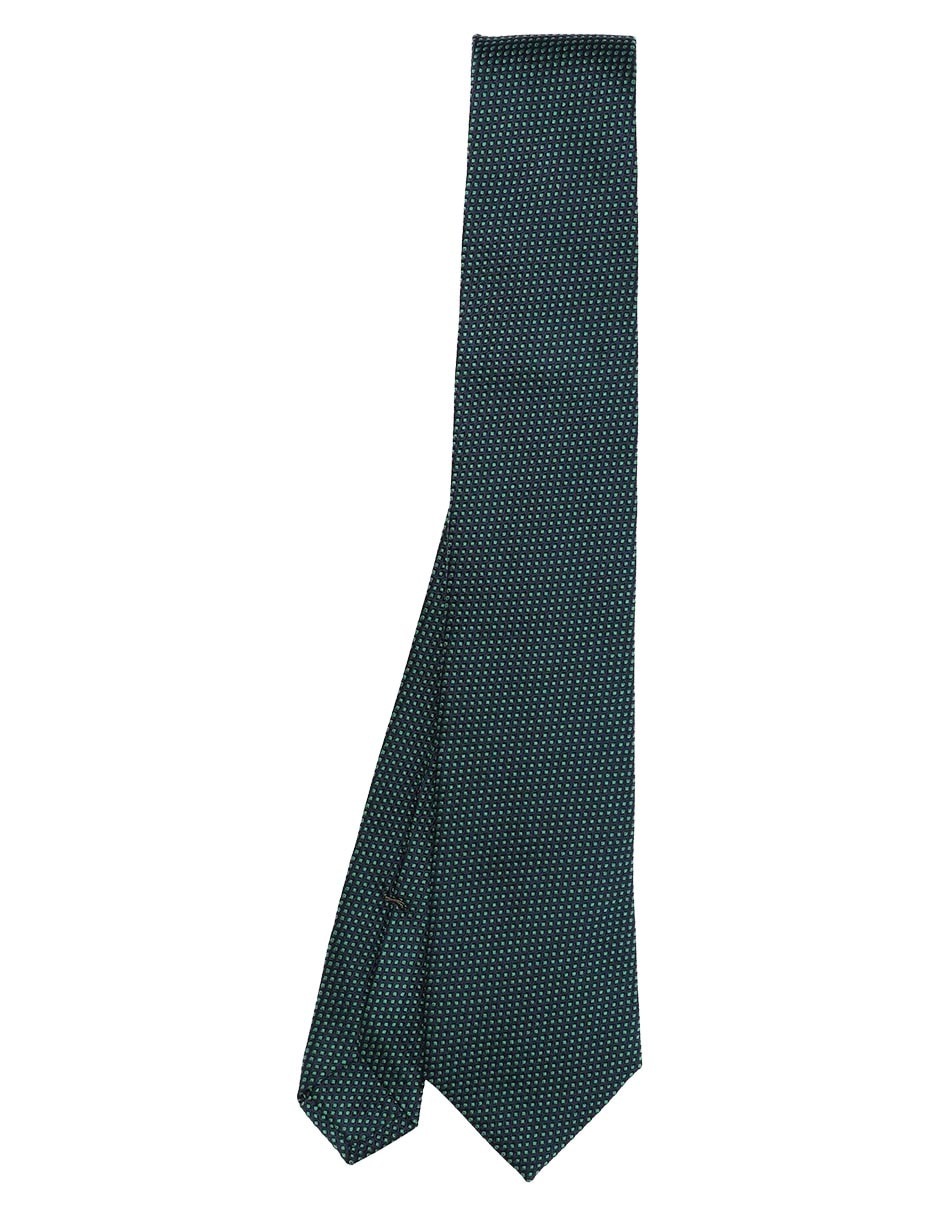 Corbata regular de seda estampado microprint para hombre