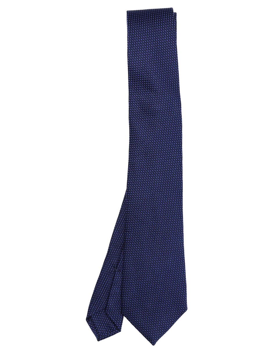 Corbata regular de seda estampado microprint para hombre