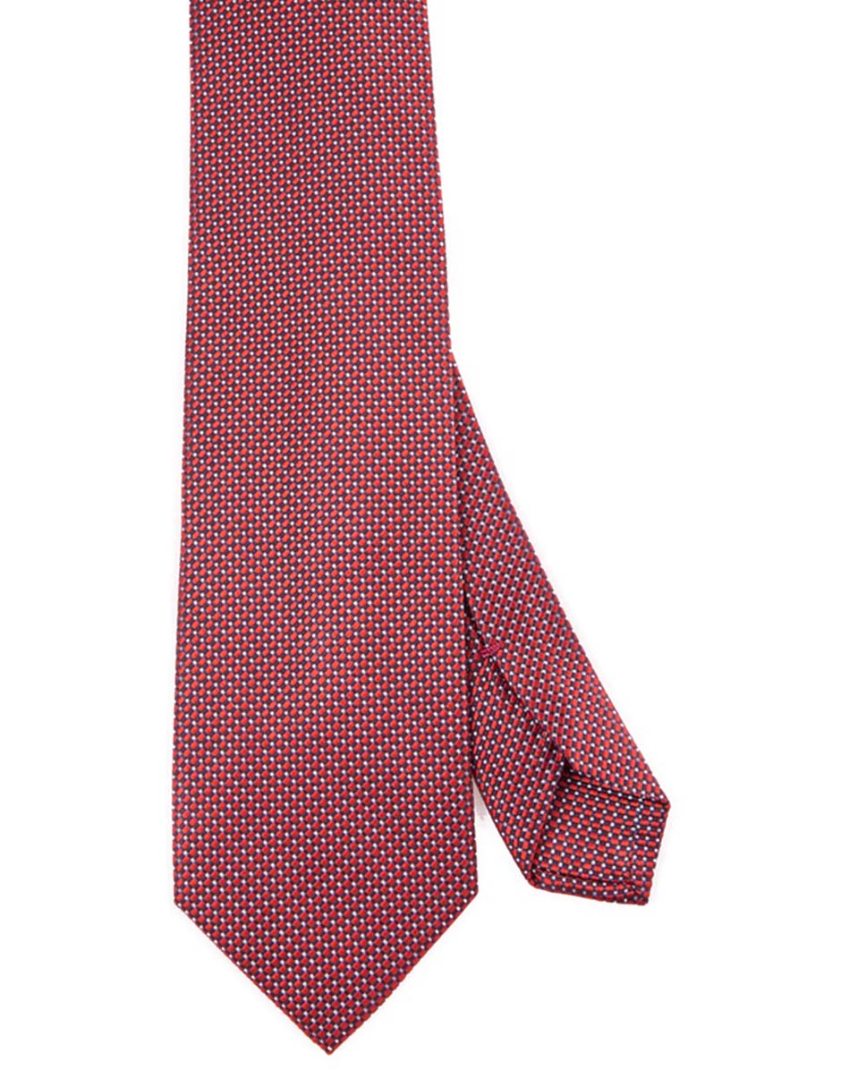 Corbata de seda estampado microprint para hombre