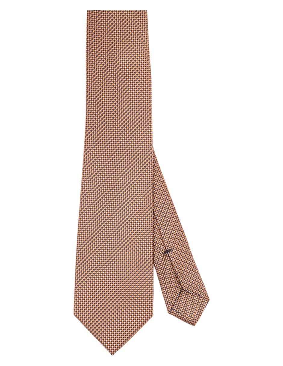 Corbata de seda estampado microprint para hombre