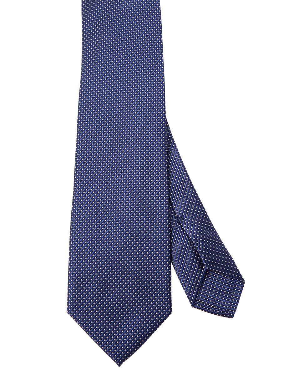 Corbata de seda estampado microprint para hombre