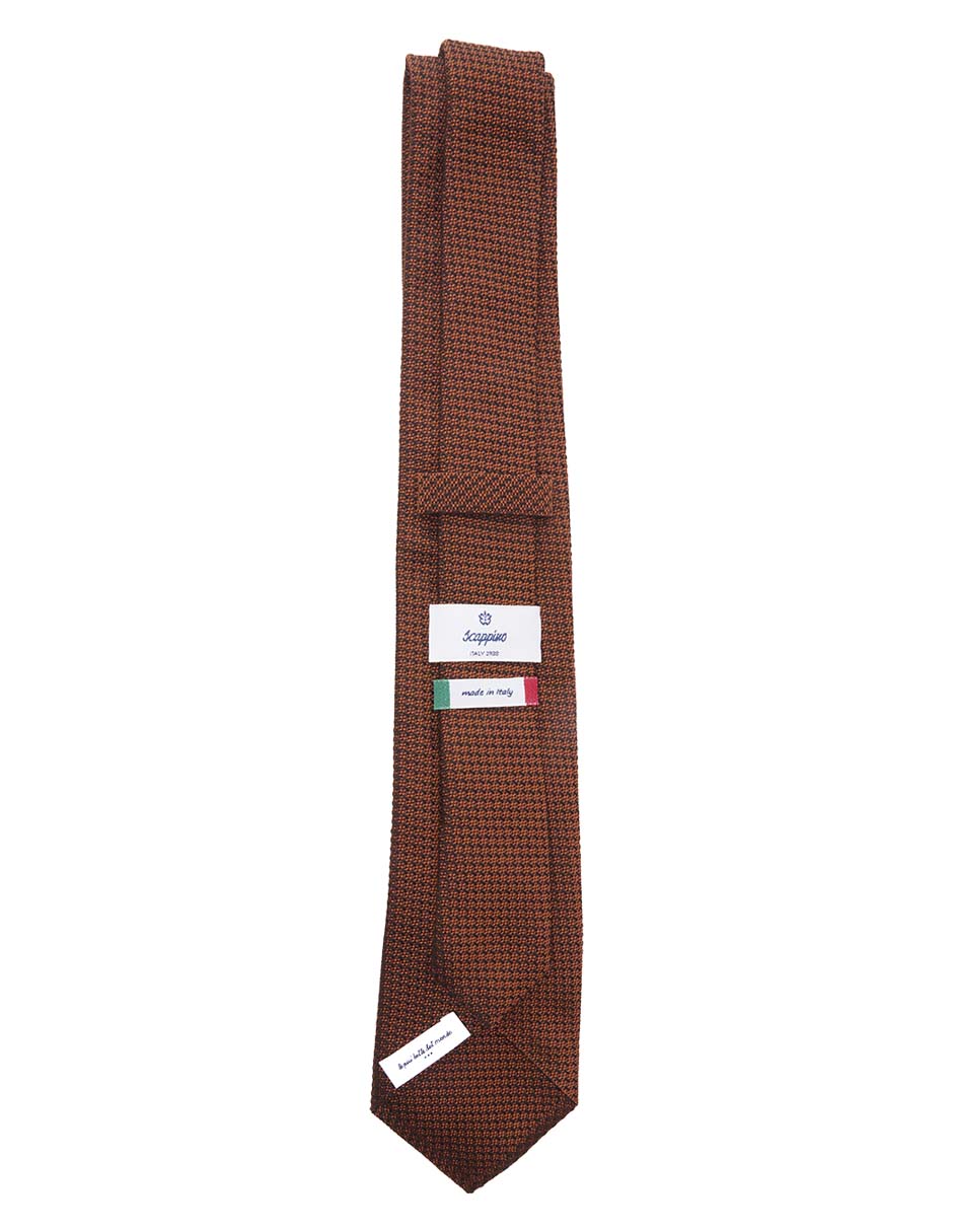 CORBATA SCAPPINO A CUADROS AL, NARANJAA