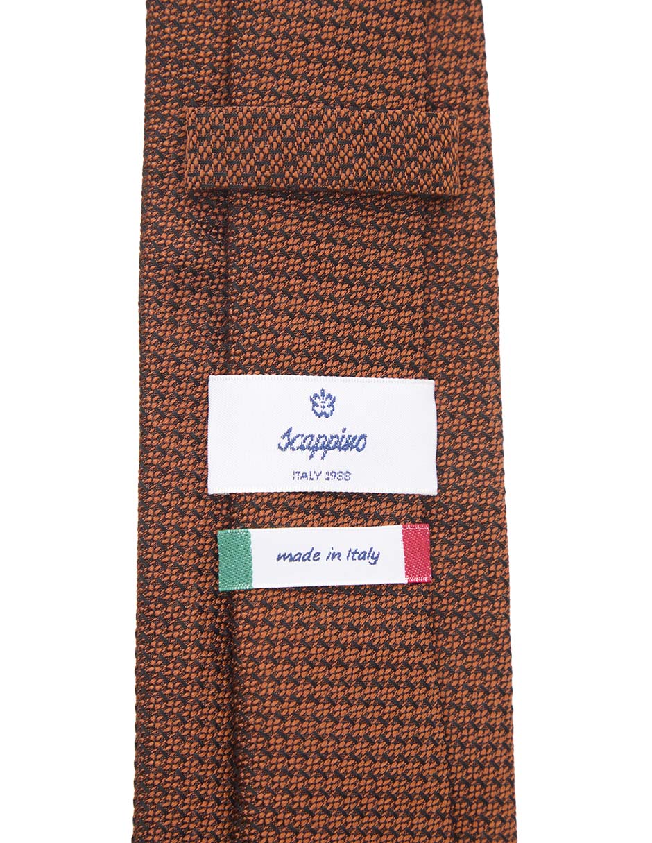 CORBATA SCAPPINO A CUADROS AL, NARANJAA