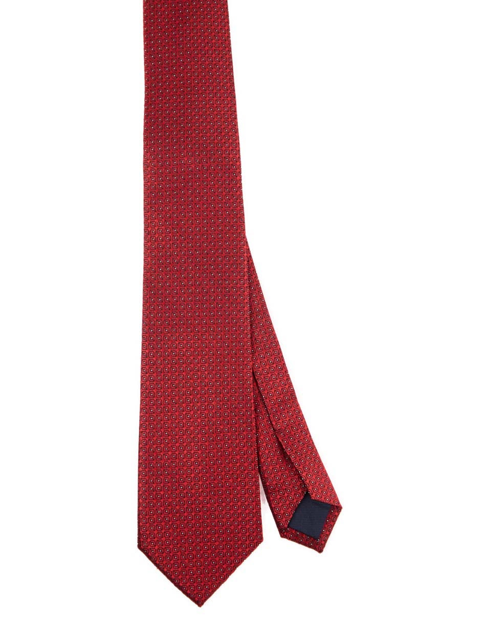 Corbata regular de seda estampado microprint para hombre