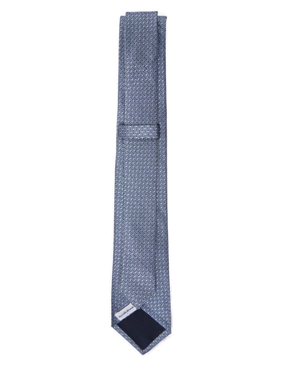 Corbata regular de seda estampado microprint para hombre 2