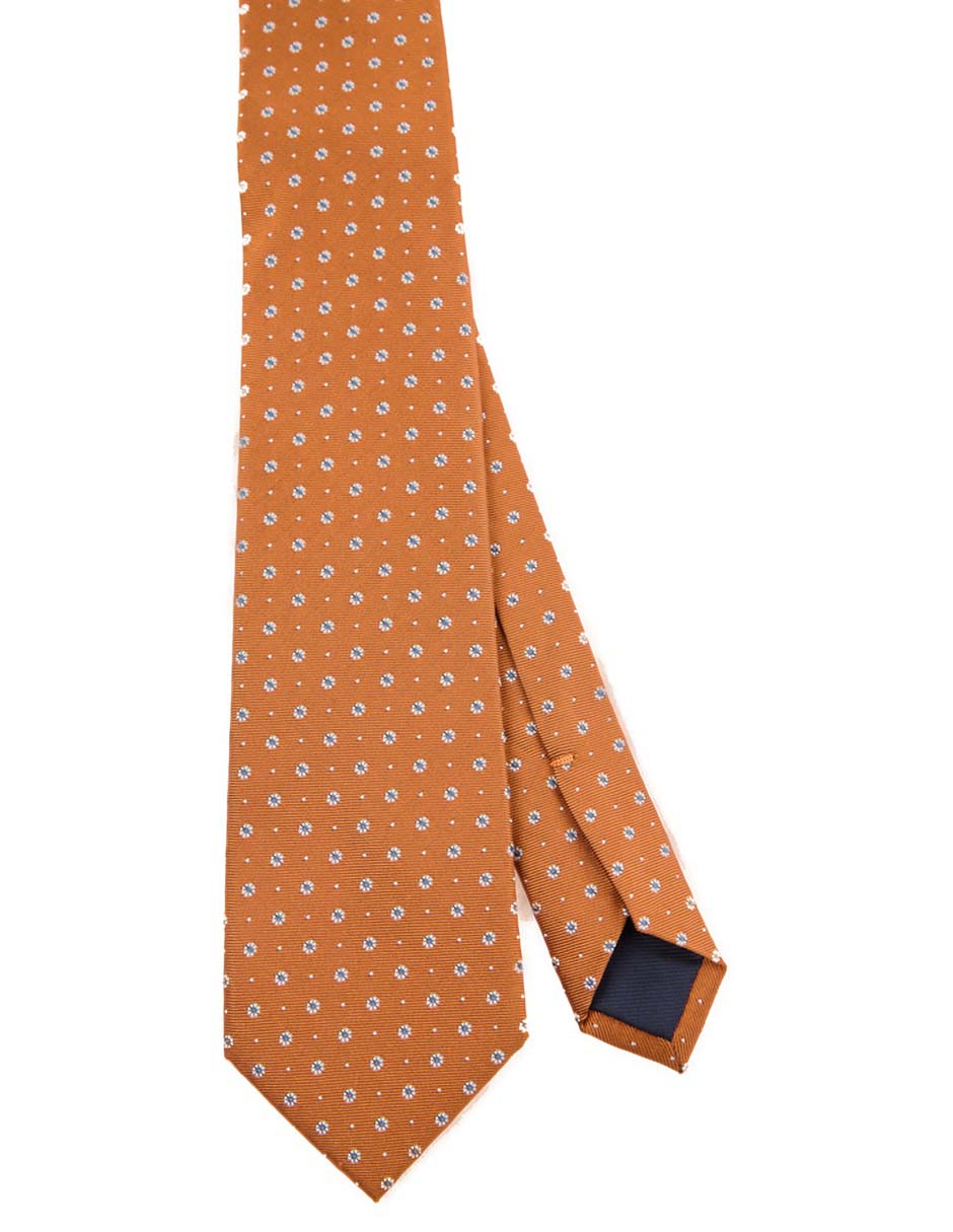 Corbata regular de seda estampado floral para hombre