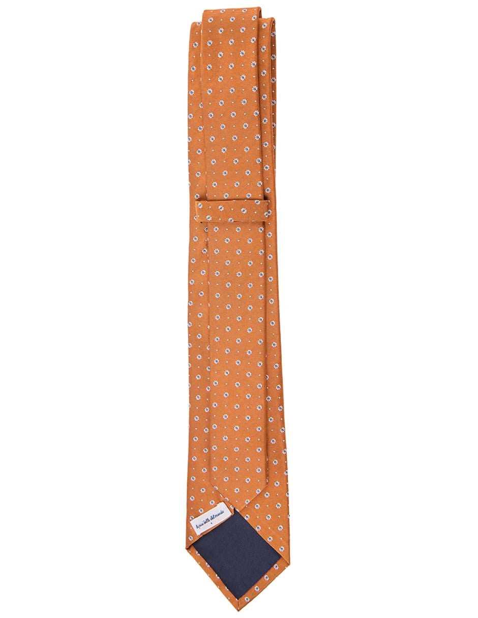 Corbata regular de seda estampado floral para hombre 2