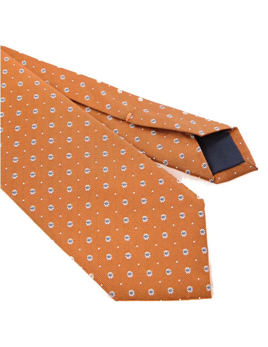 Corbata regular de seda estampado floral para hombre 3