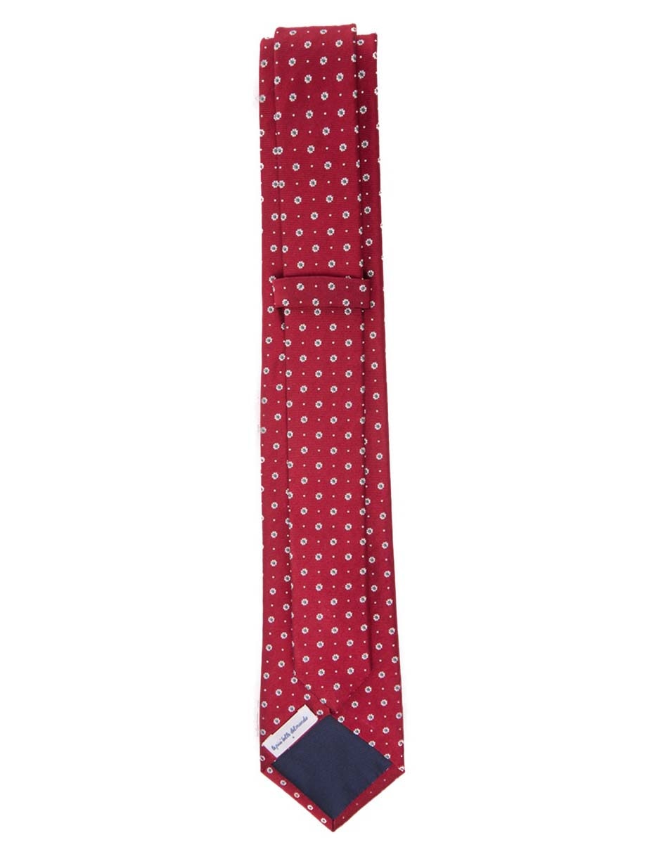 Corbata regular de seda estampado floral para hombre 2