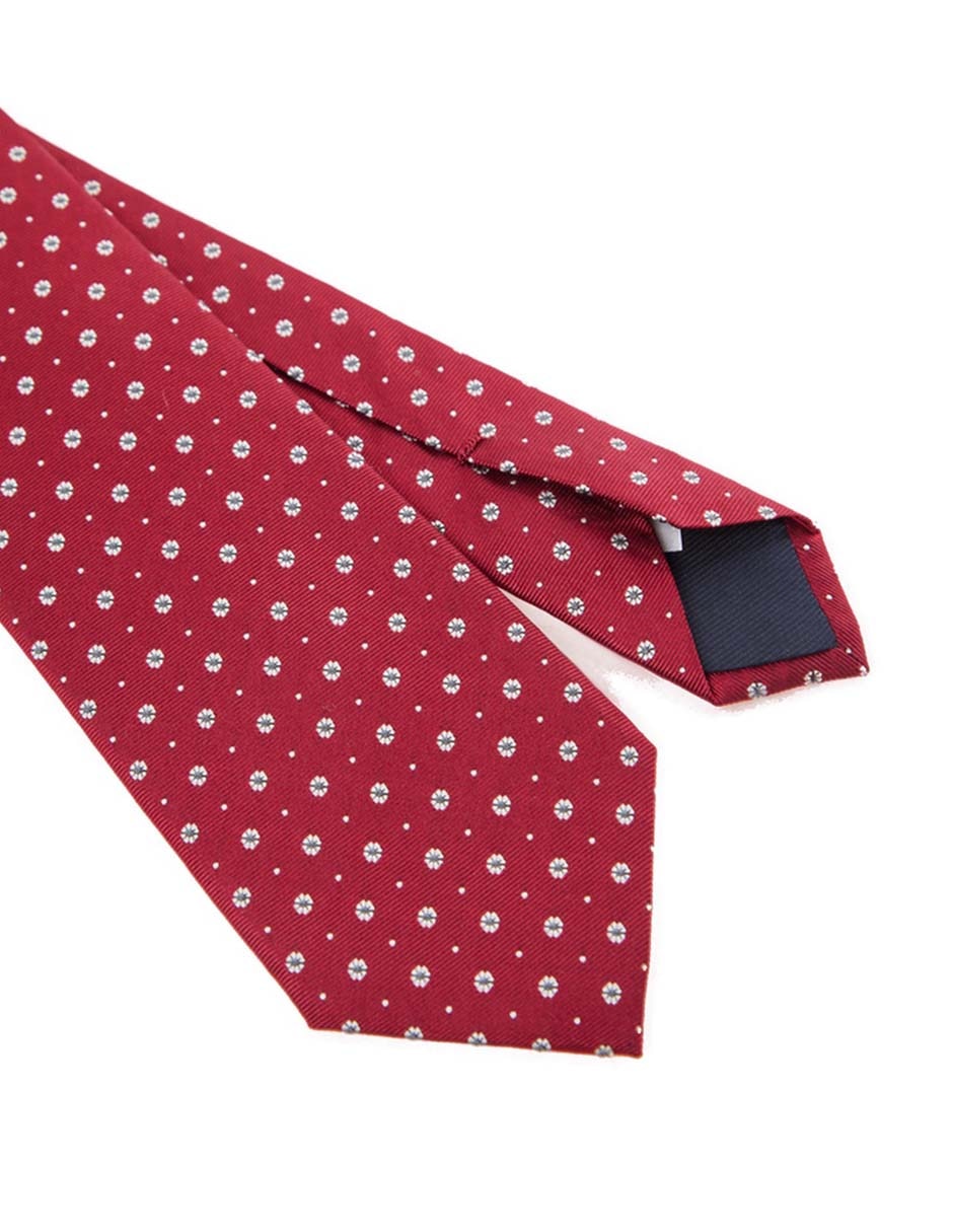 Corbata regular de seda estampado floral para hombre 3