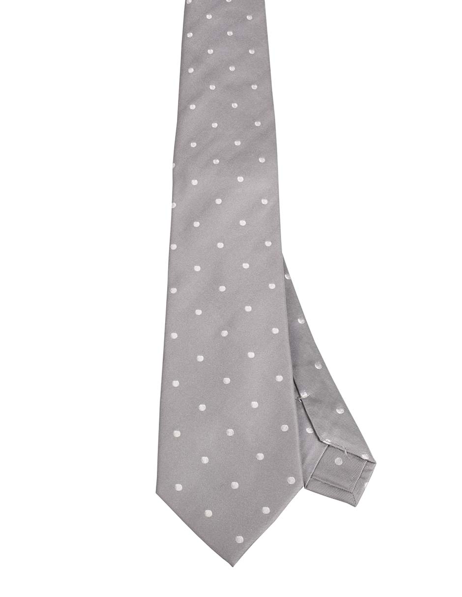 Corbata regular estampado lunares para hombre