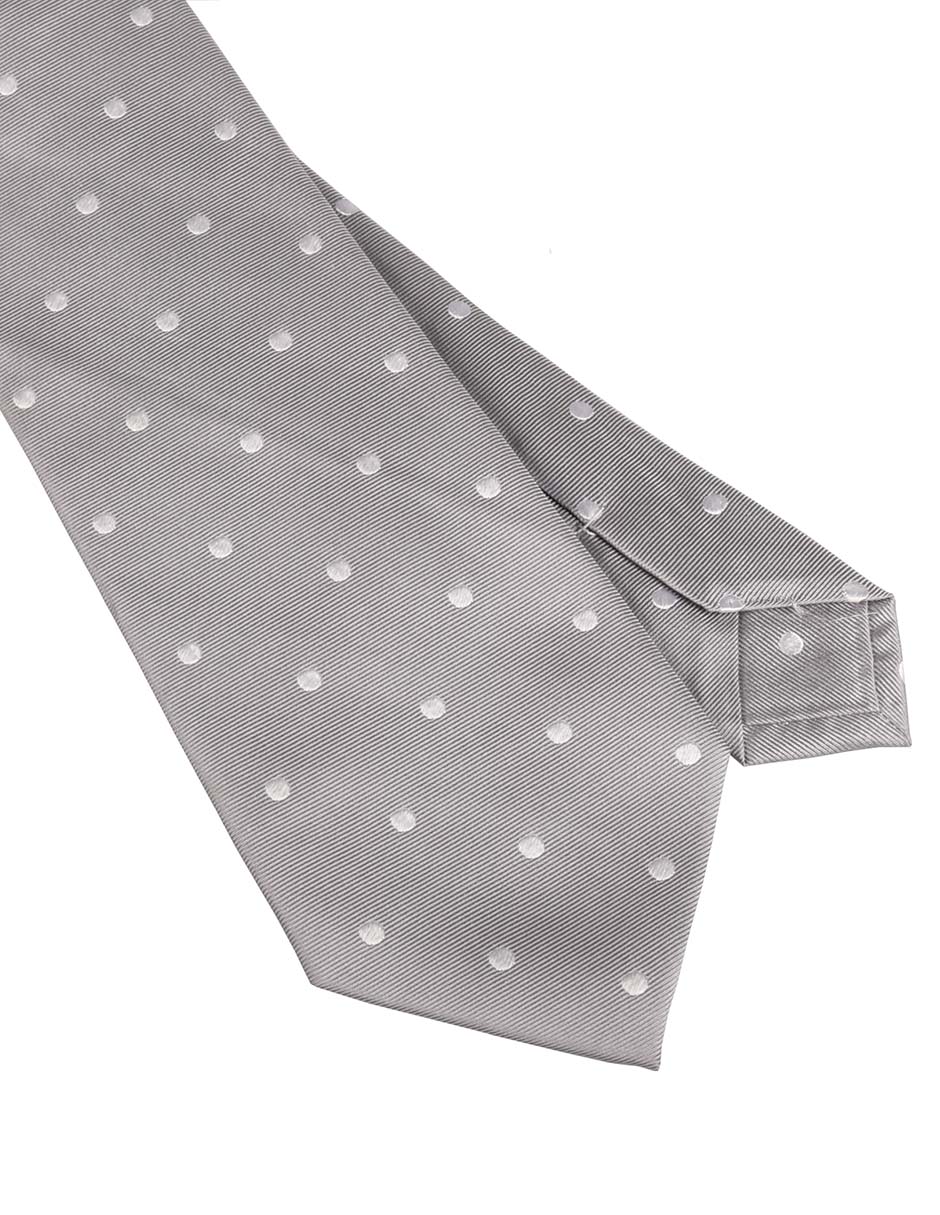 Corbata regular estampado lunares para hombre 3