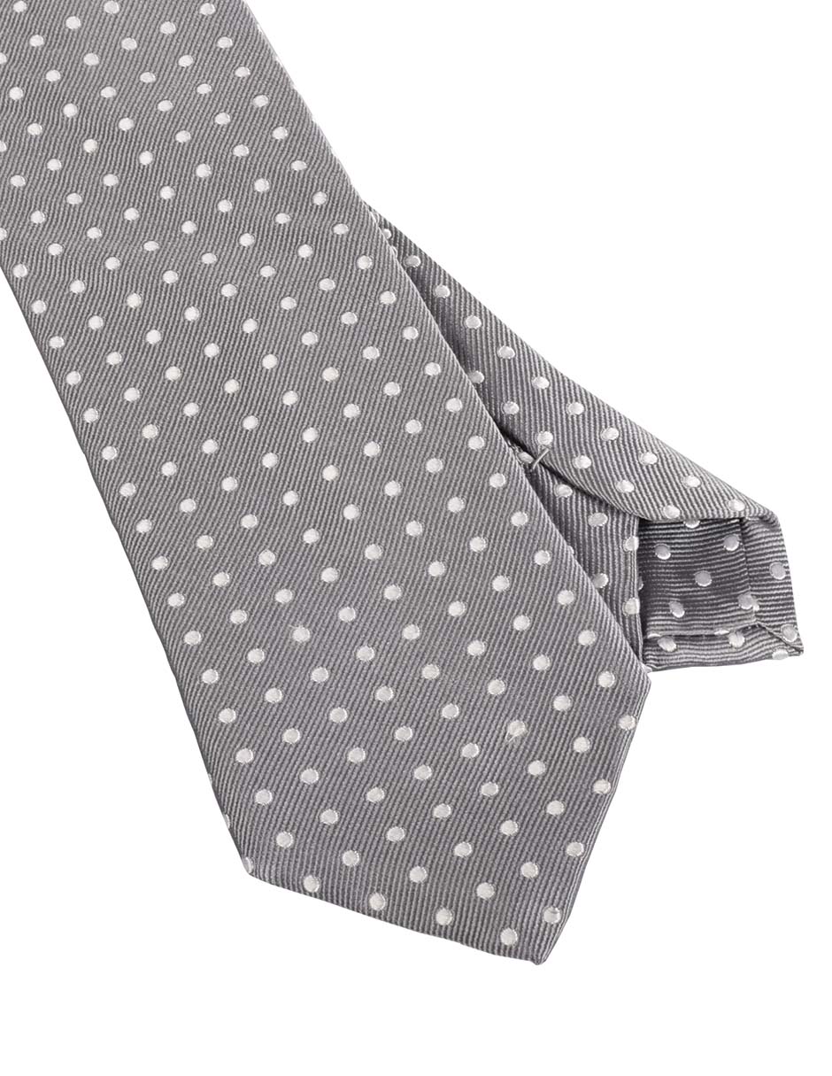 Corbata regular estampado lunares para hombre 3