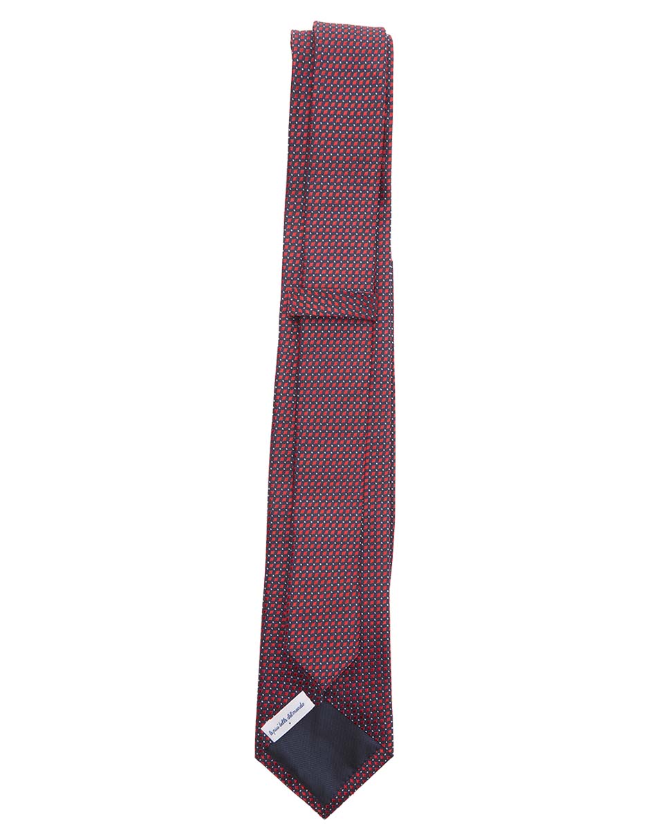 Corbata regular de seda estampado microprint para hombre 2