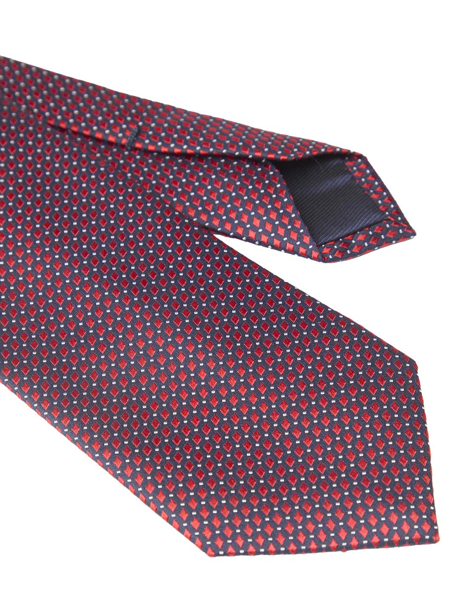 Corbata regular de seda estampado microprint para hombre 3