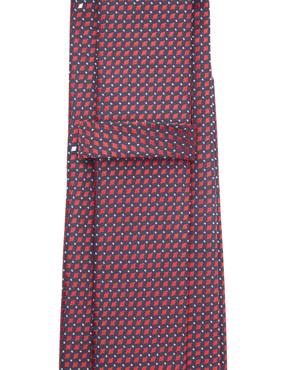 Corbata regular de seda estampado microprint para hombre 4