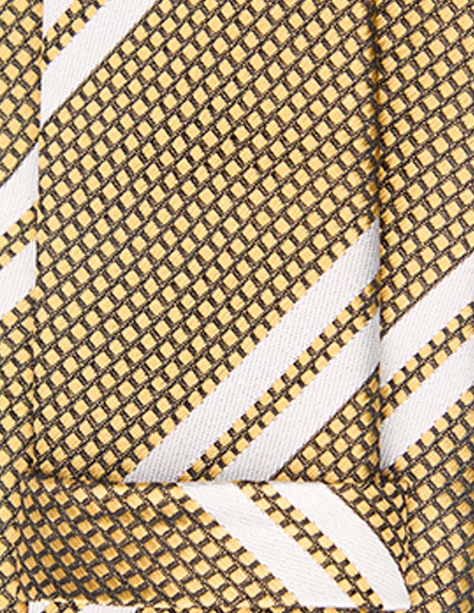 Corbata regular de seda estampado a rayas para hombre 4