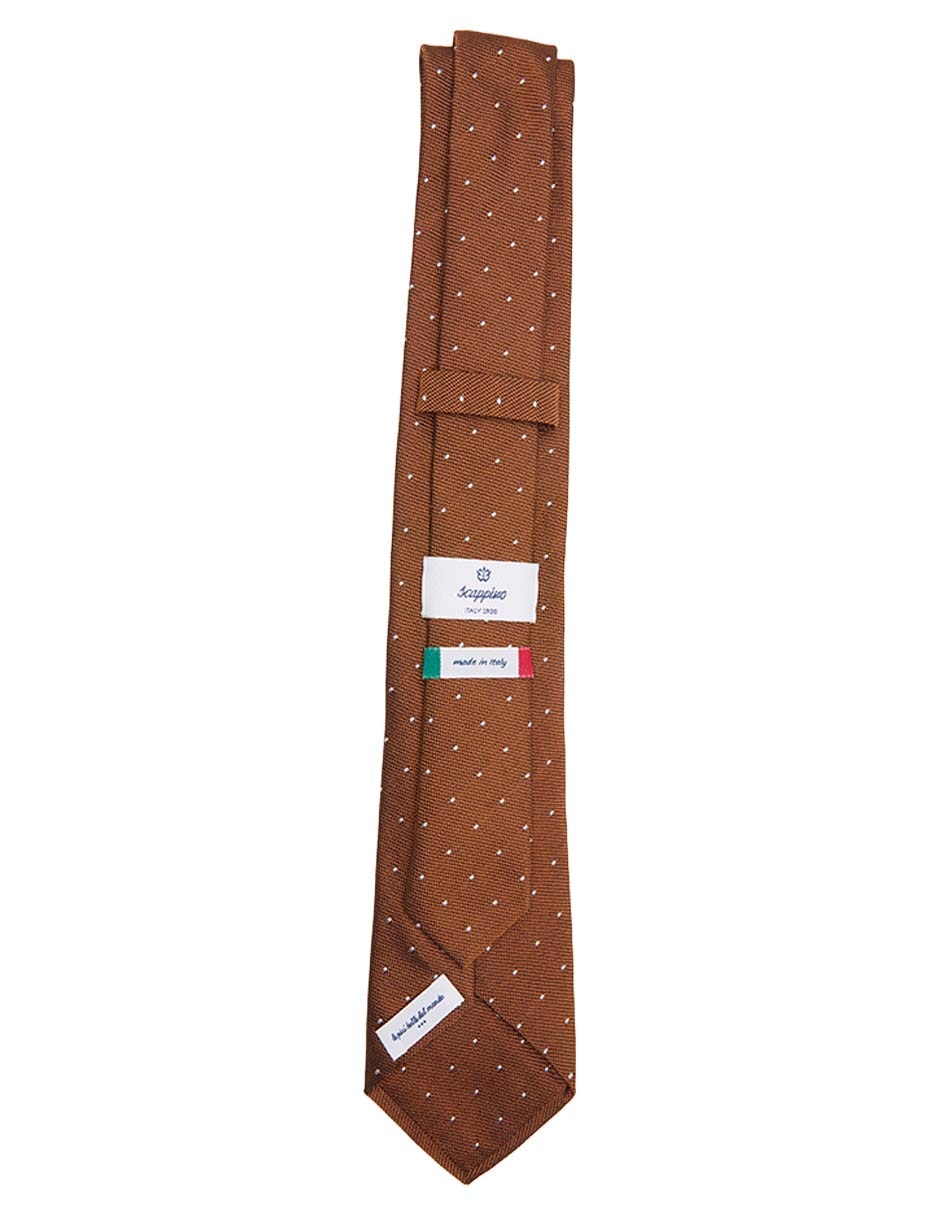 Corbata regular de seda estampado lunares para hombre 2
