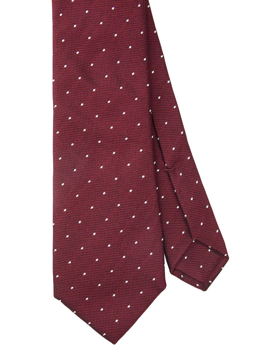 Corbata regular de seda estampado lunares para hombre