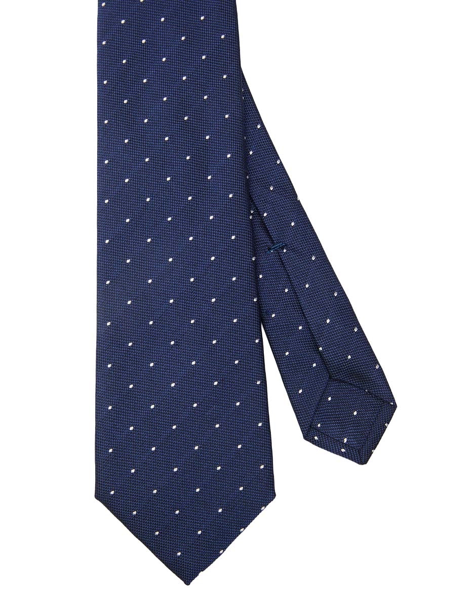 Corbata regular de seda estampado lunares para hombre