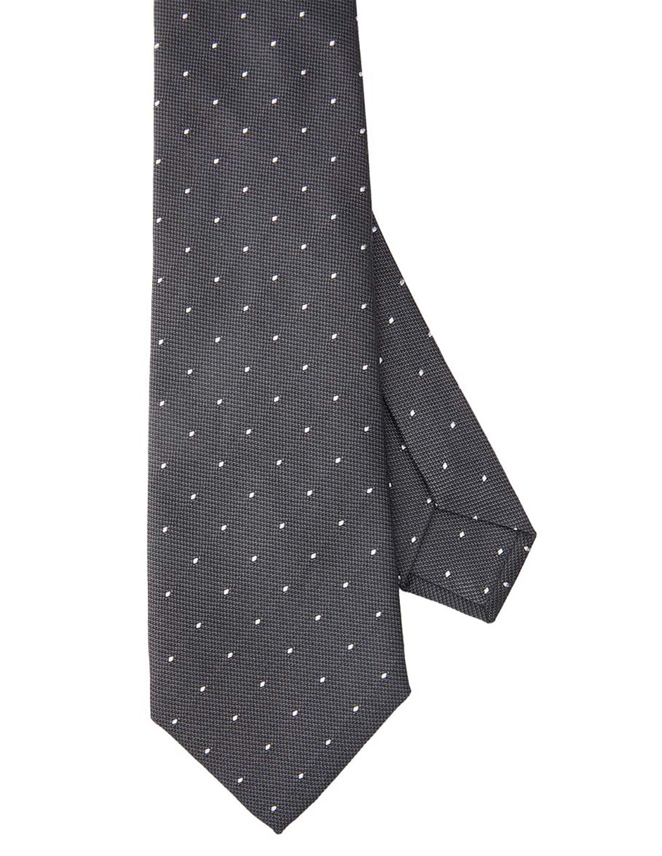 Corbata regular de seda estampado lunares para hombre