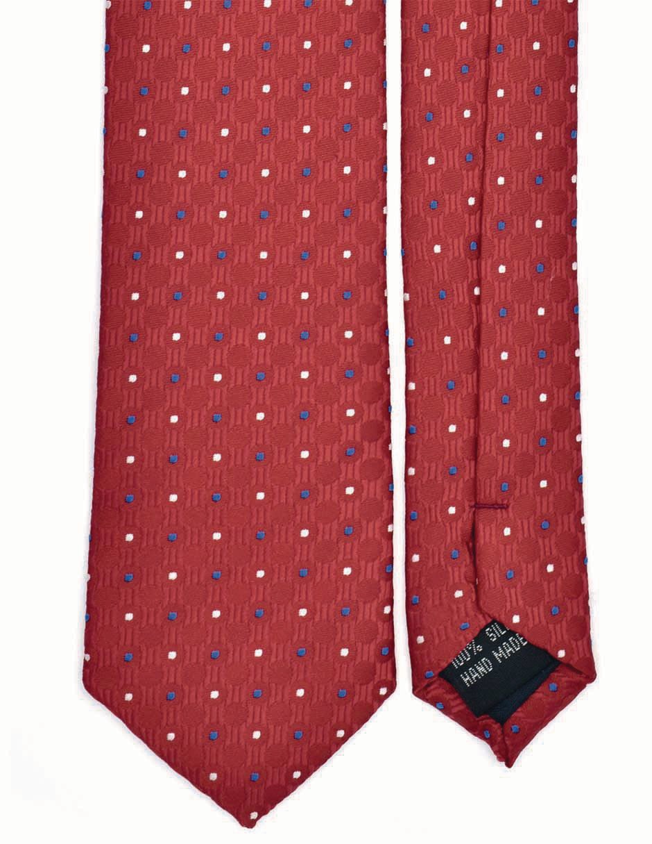 Set corbata slim de seda estampado lunares para hombre 3